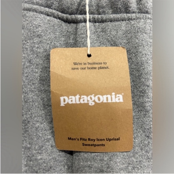Patagonia Men's Small Icon Uprisal Sweatpants Pants Joggers Heather Grey NWT - Picture 7 of 14